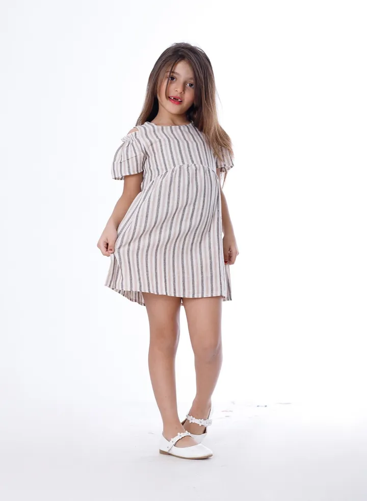 Girls Dress Beige