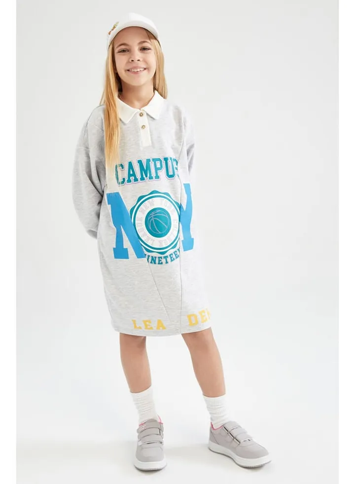 Girl Long Sleeve Knitted Dress