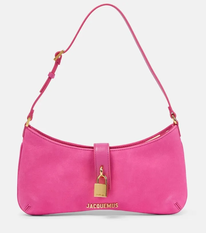 Le Bisou Cadenas suede shoulder bag