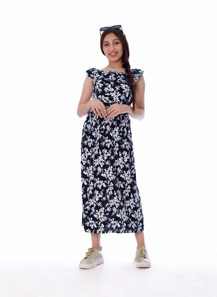 Girls Off Scholder Dress