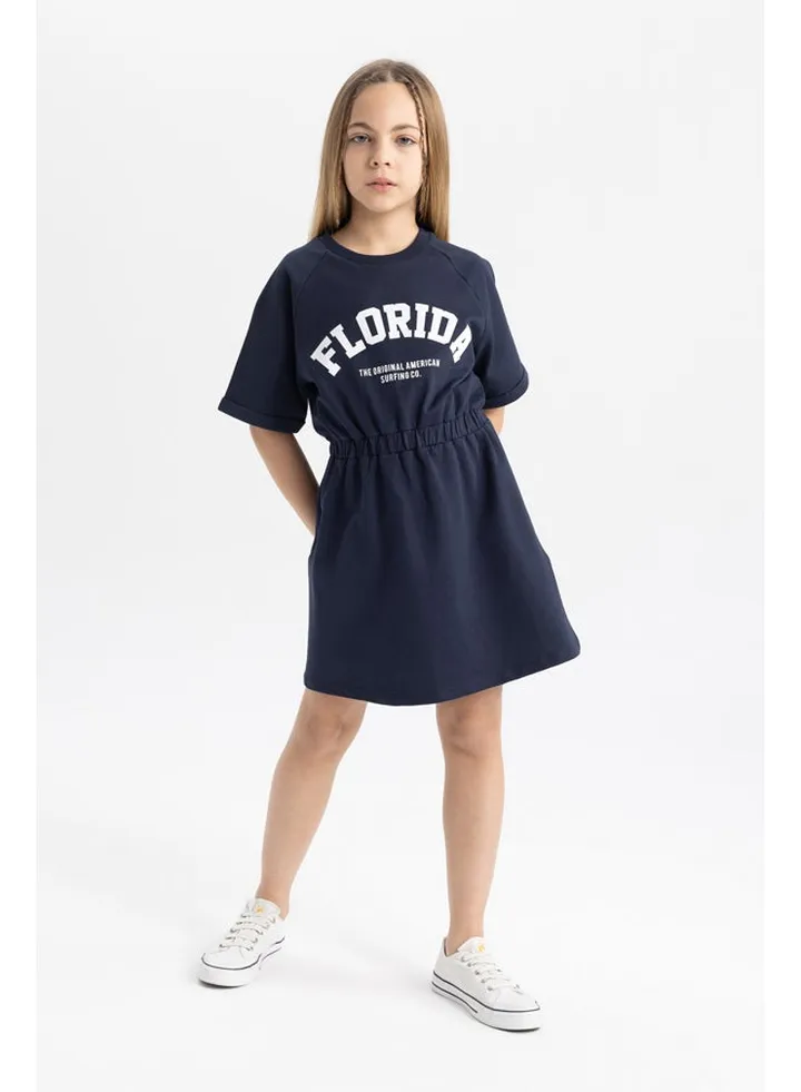 Girl Regular Fit Short Sleeve Knitted Dress