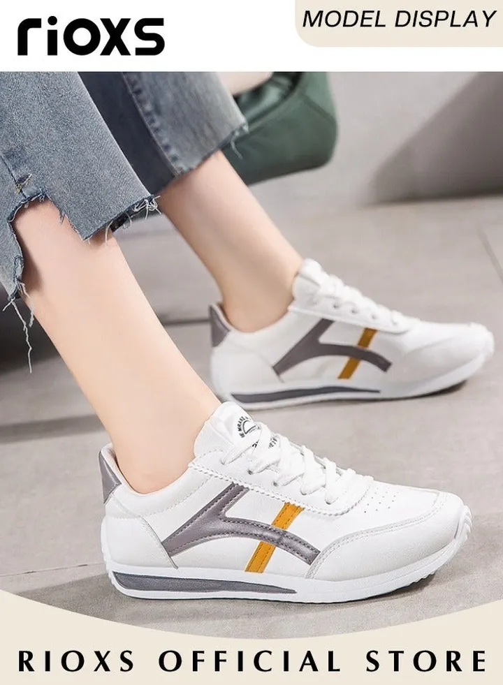 Women's Casual Fashion Sneakers Lightweight Low Top Sports Shoes Comfortable Breathable Flat Shoes