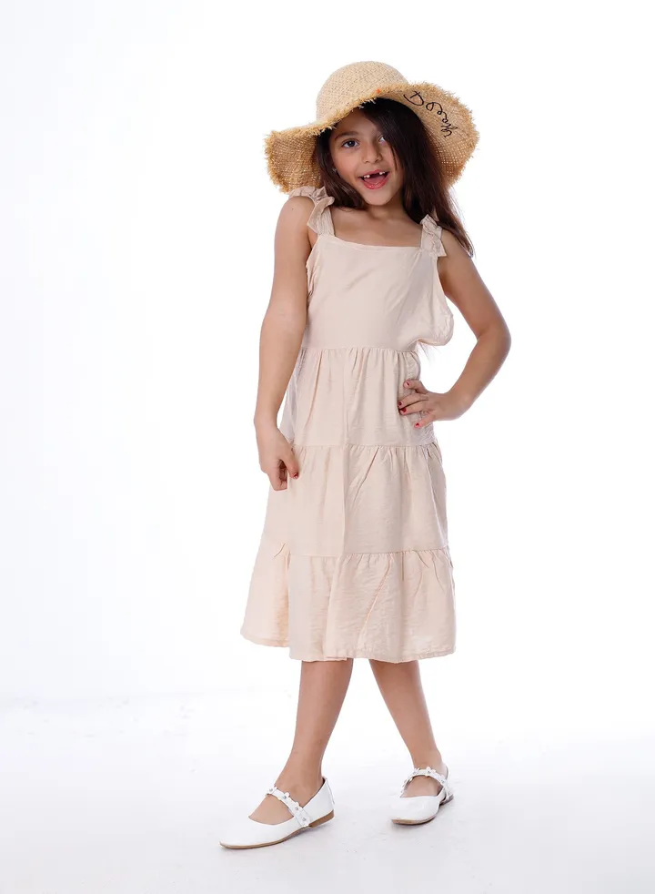 Girls Dress Beige