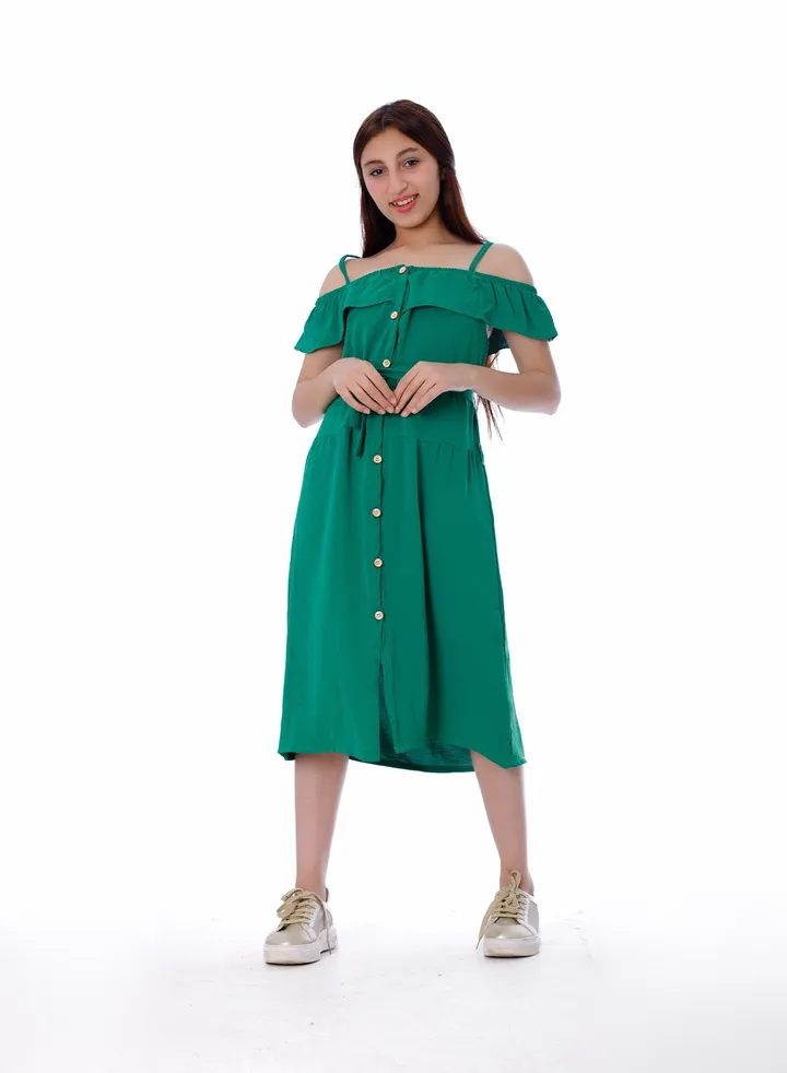 Girls Dress Green