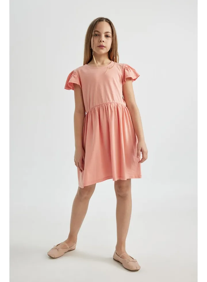 Girl Regular Fit Short Sleeve Knitted Dress