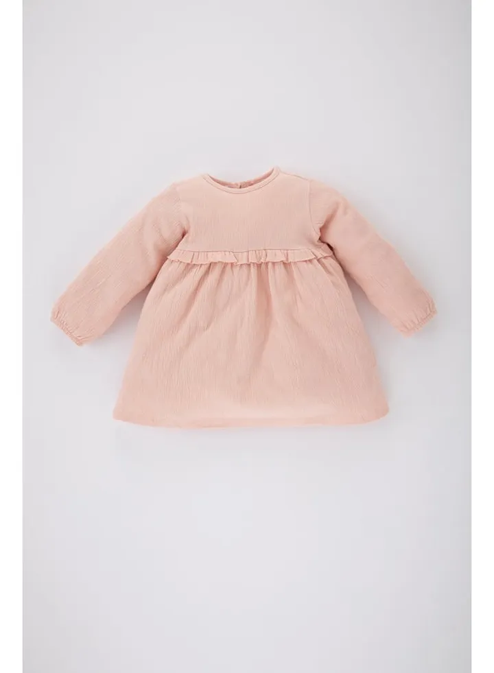 Babygirl Regular Fit Bike Neck Long Sleeve Knitted Dress