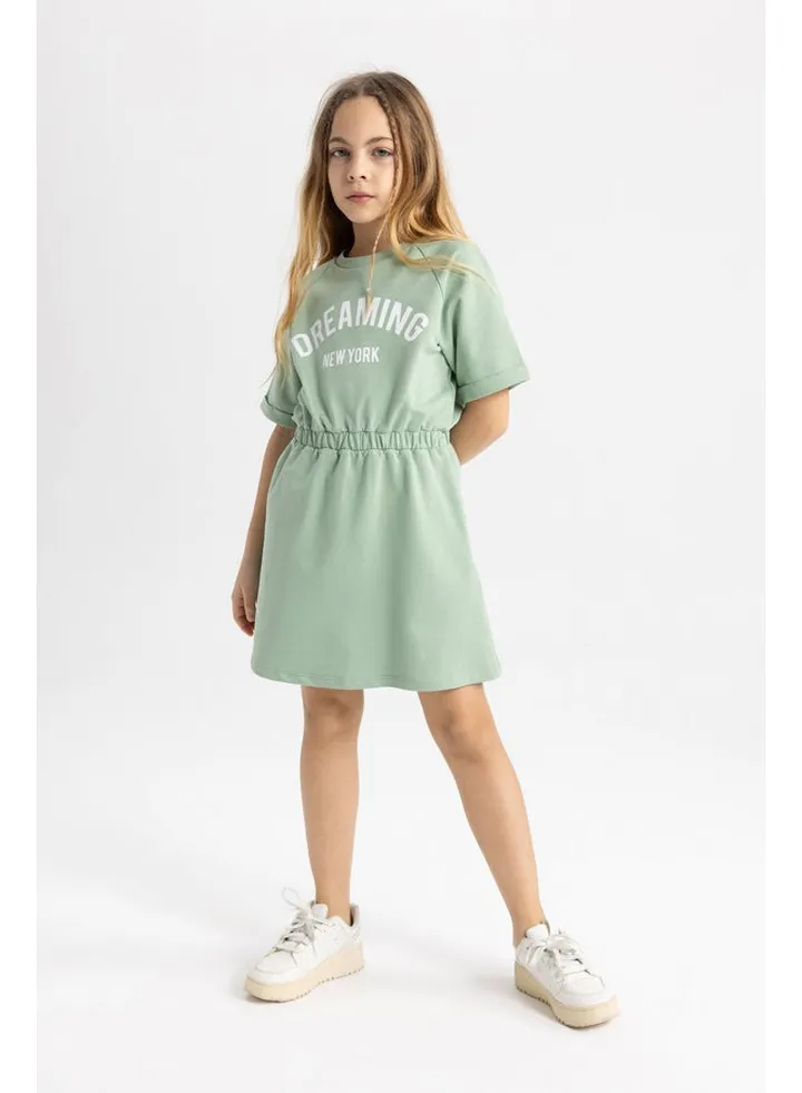 Girl Regular Fit Short Sleeve Knitted Dress