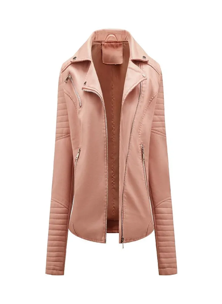 Women Casual Sweatshirt on Slim Zipper Long Sleeve Bomber Jacket Warm Coat
