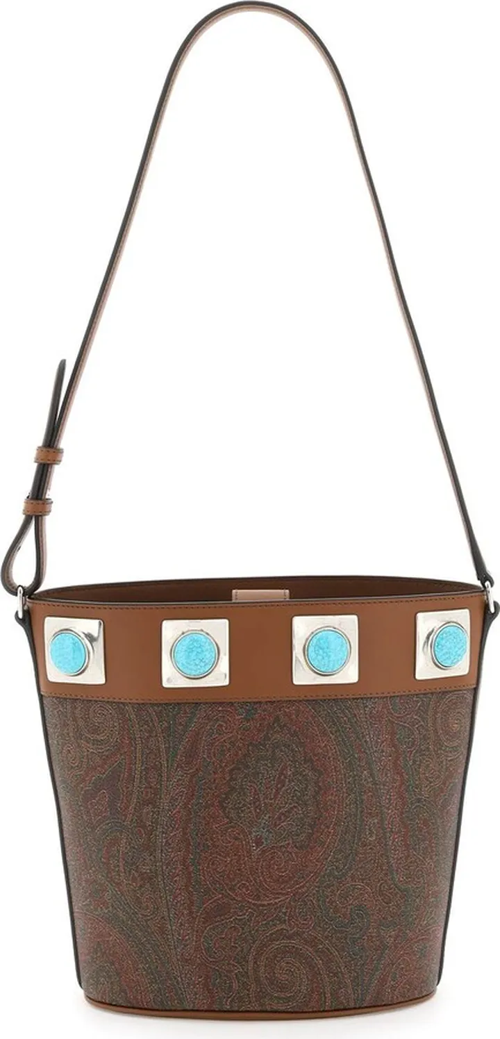 Crown Me Paisley Medium Bucket Bag