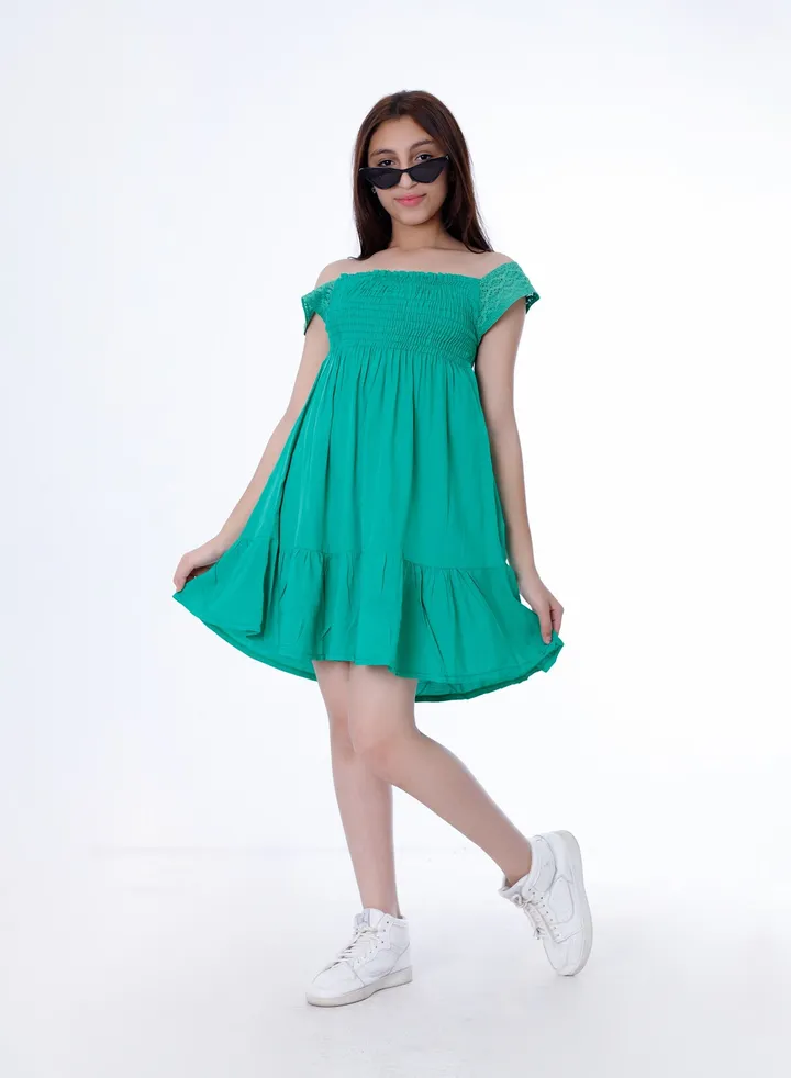 Girls Dress Green