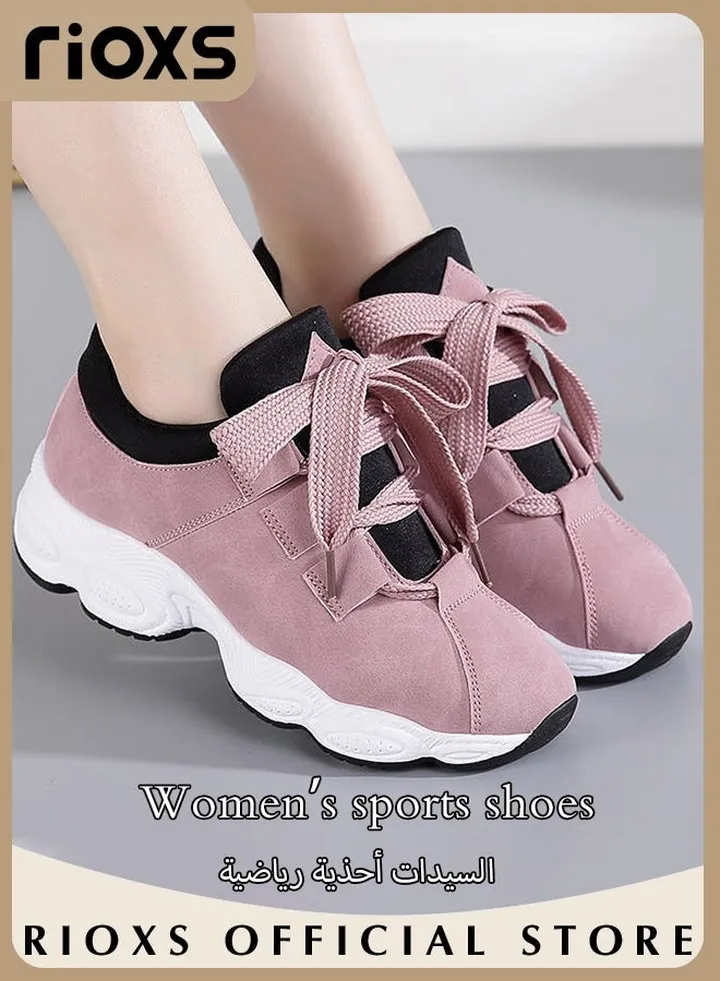 Women's Sports Shoes Breathable Platform Running Sneakers Casual Wild Shoes For Jogging Walking