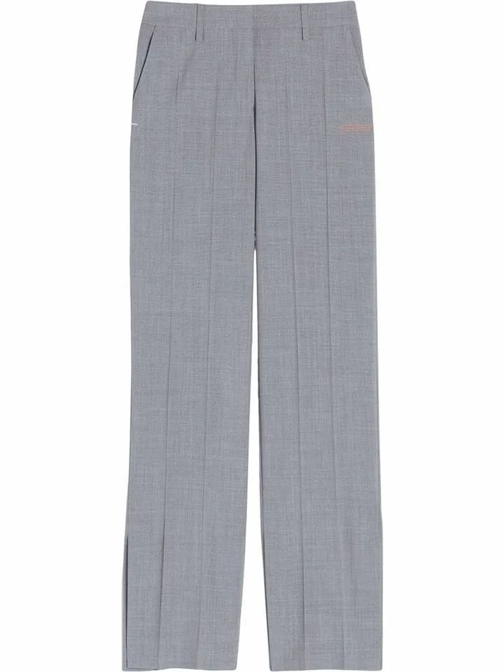 Pressed-Crease Straight-Leg Trousers