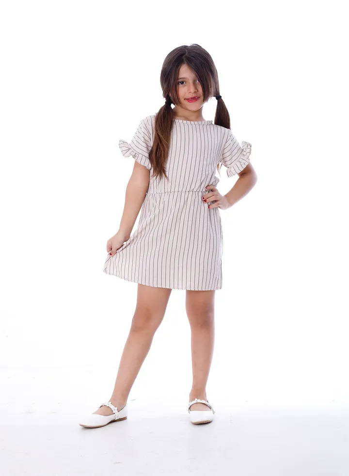 Girls Dress Beige