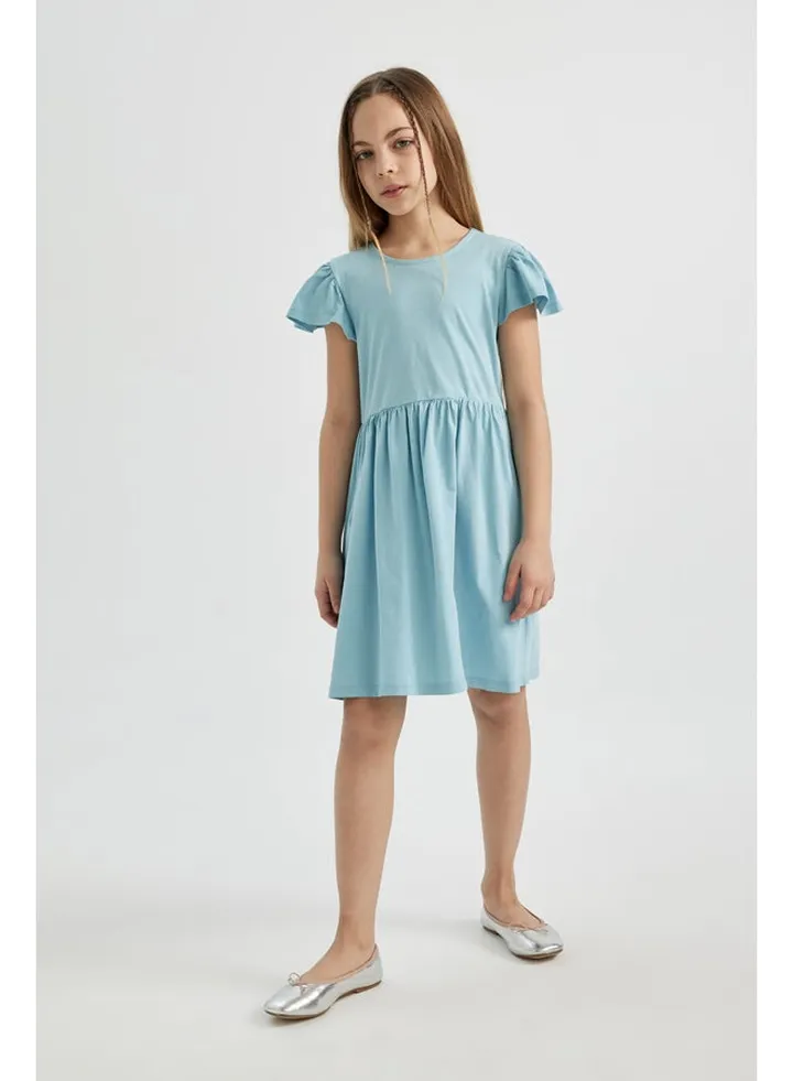 Girl Regular Fit Short Sleeve Knitted Dress