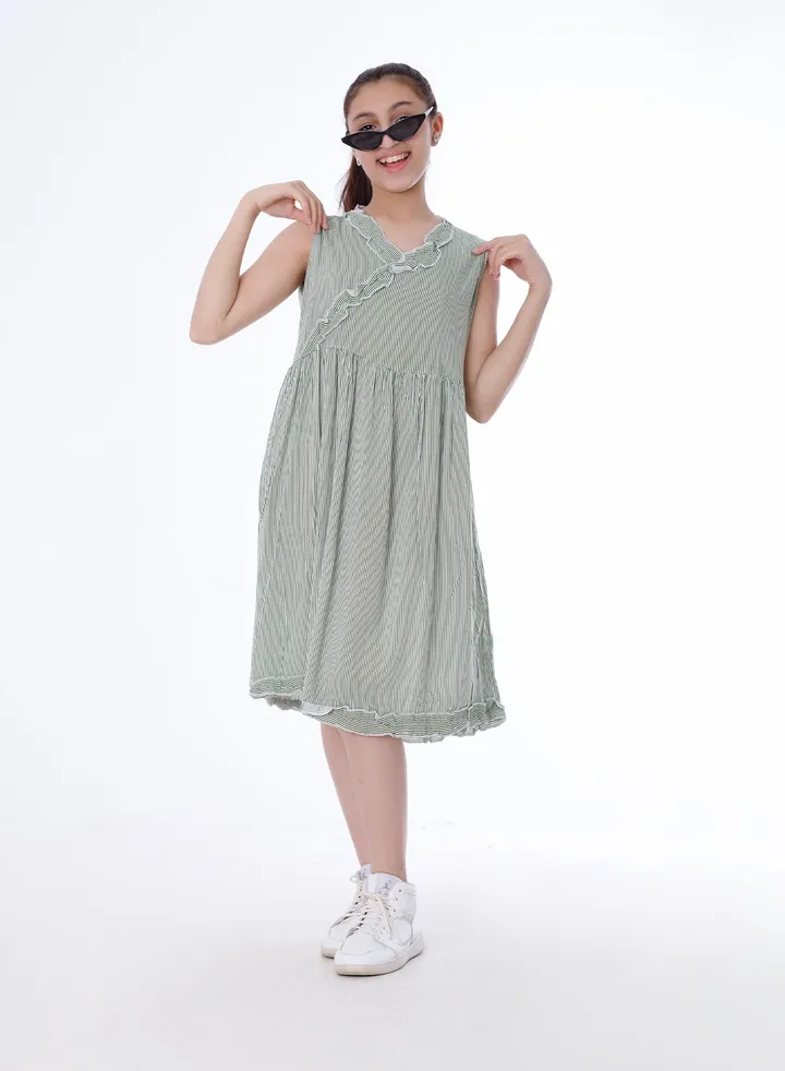 Girls Dress Green