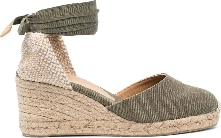 75mm Wedge Cotton Espadrilles