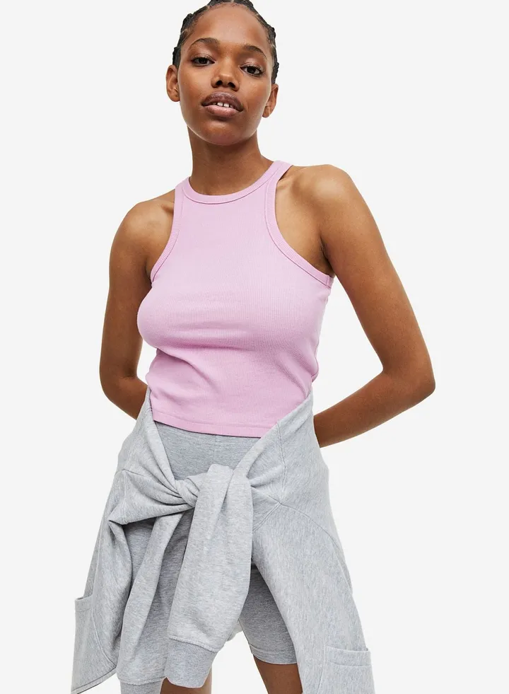 Ribbed Detail Crop Top