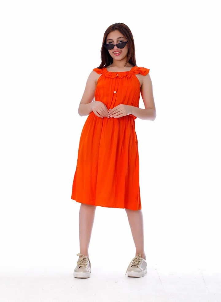 Girls Dress Orange
