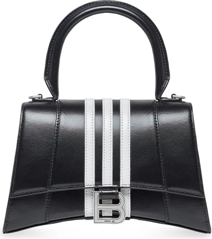 Small Hourglass leather shoulder bag
