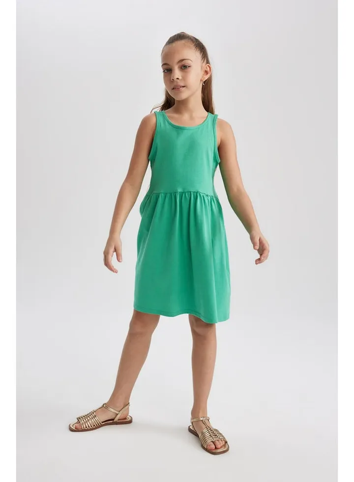 Girl Regular Fit Sleeveless Knitted Dress