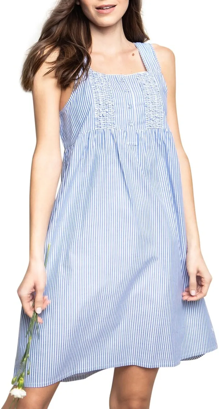 Stripe Cotton Nightgown