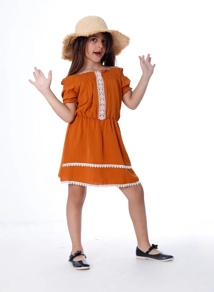 Girls Dress Orange