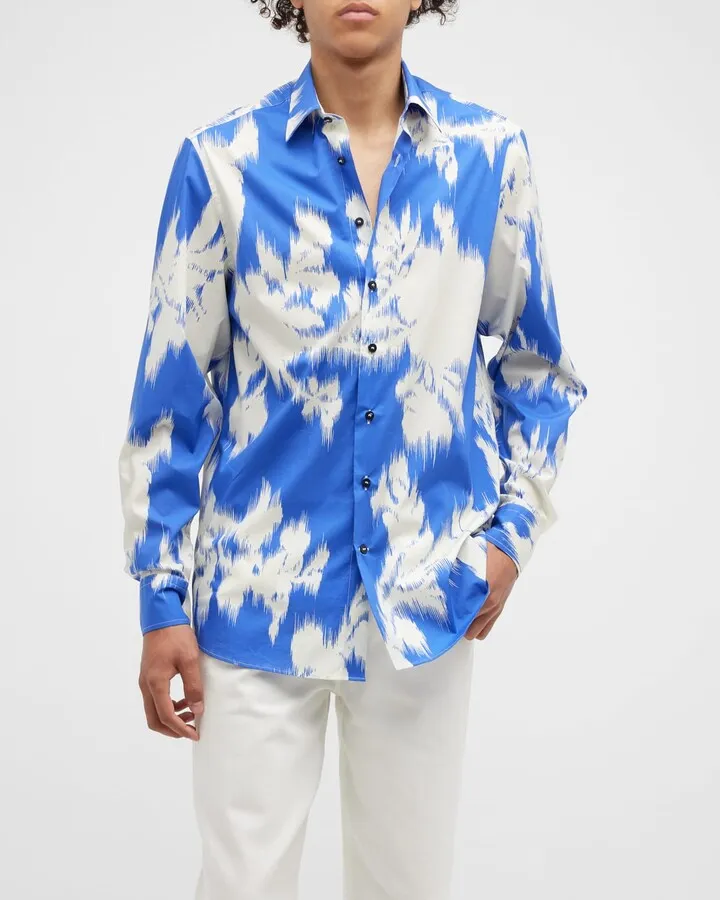 Men's Tropical-Print Sport Shirt