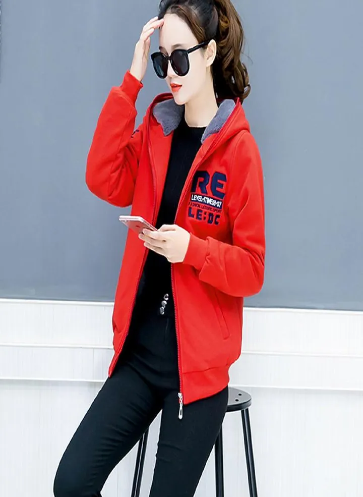 PU Fashion Lady Cardigan Solid Hoodies For Women Long Sleeve Blouse Sport Coat