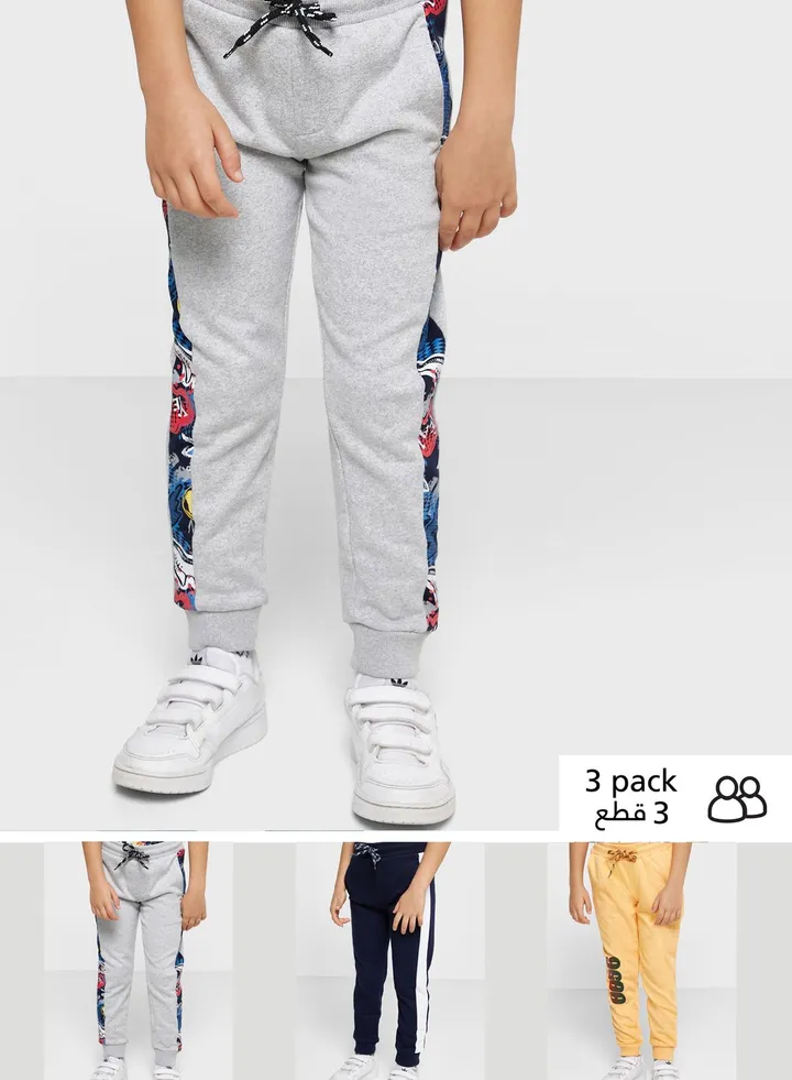 Boys 3 Pack Joggers