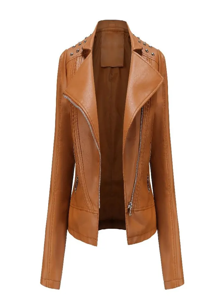 Women 'S Leather Jackets Women 'S Slim Fit Jackets Women 'S Motorcycle Clothing
