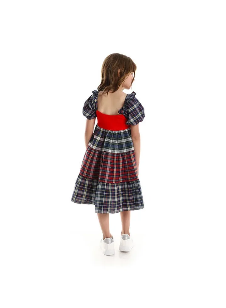 Multi-Plaids Girls Dress