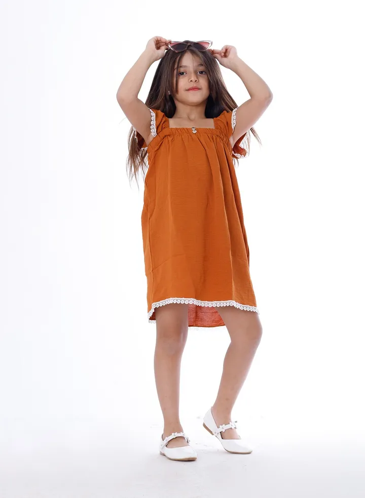 Girls Dress Orange