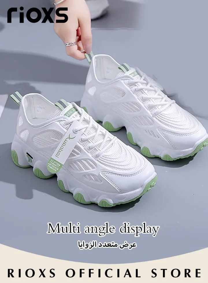 Women's Casual Sports Shoes Mesh Breathable Platform Sneakers Jogging Walking Shoes For Running