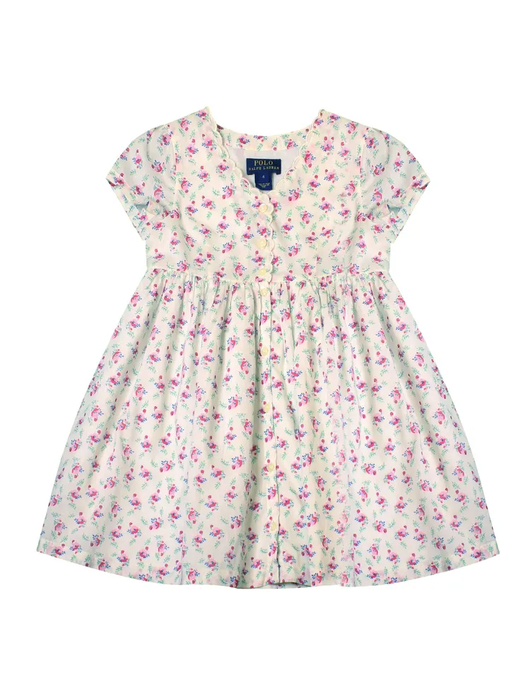 Ralph Lauren Kids Floral White Dress