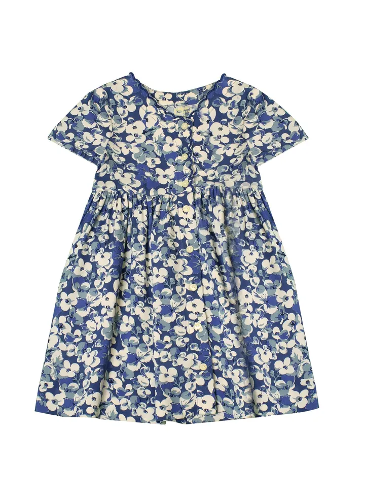 Ralph Lauren Kids Floral Blue Dress