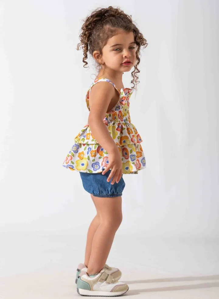Baby Girl’s Dress Printed - Yellow
