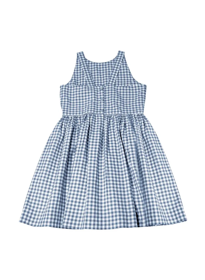 Ralph Lauren Kids Gingham Blue/White Dress - Size 10