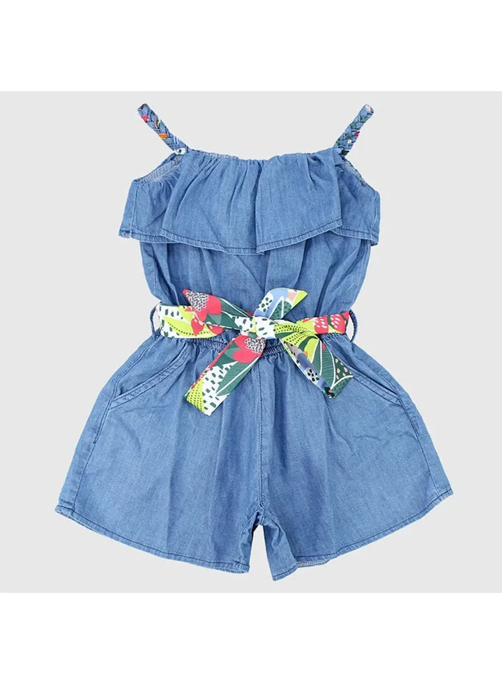 Ruffled Sleeveless Overall