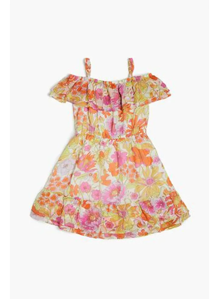 Girls Floral Print Off-the-Shoulder Dress (Kids)