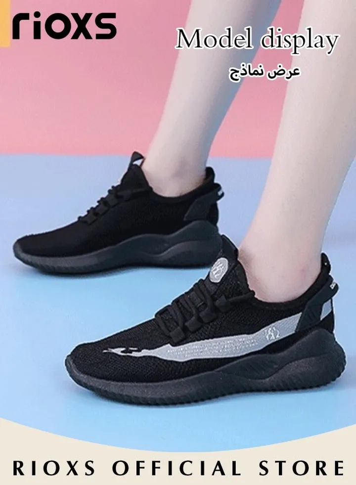 Women's Sports Shoes Mesh Breathable Platform Sneakers Casual Jogging Walking Shoes For Running