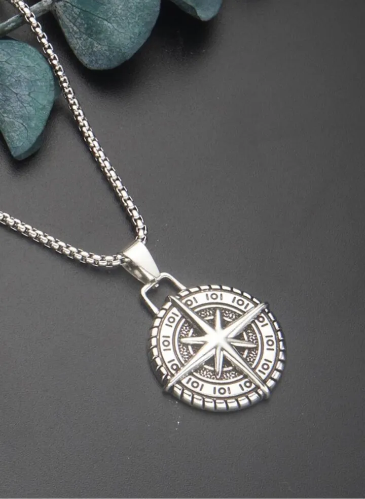 Silver Stainless Steel Necklace For Men Size 60cm