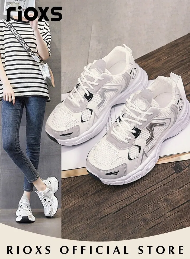 Women's Fashion Comfort Sneakers with Soft Elastic Insole Breathable Athletic Shoes Casual Mesh Sports Shoes for Running Jogging Walking and Outdoor Use