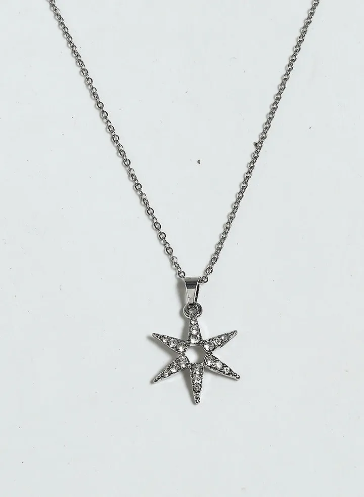Star Soft Necklaces Of Fluffy Women's Accessories-Silver