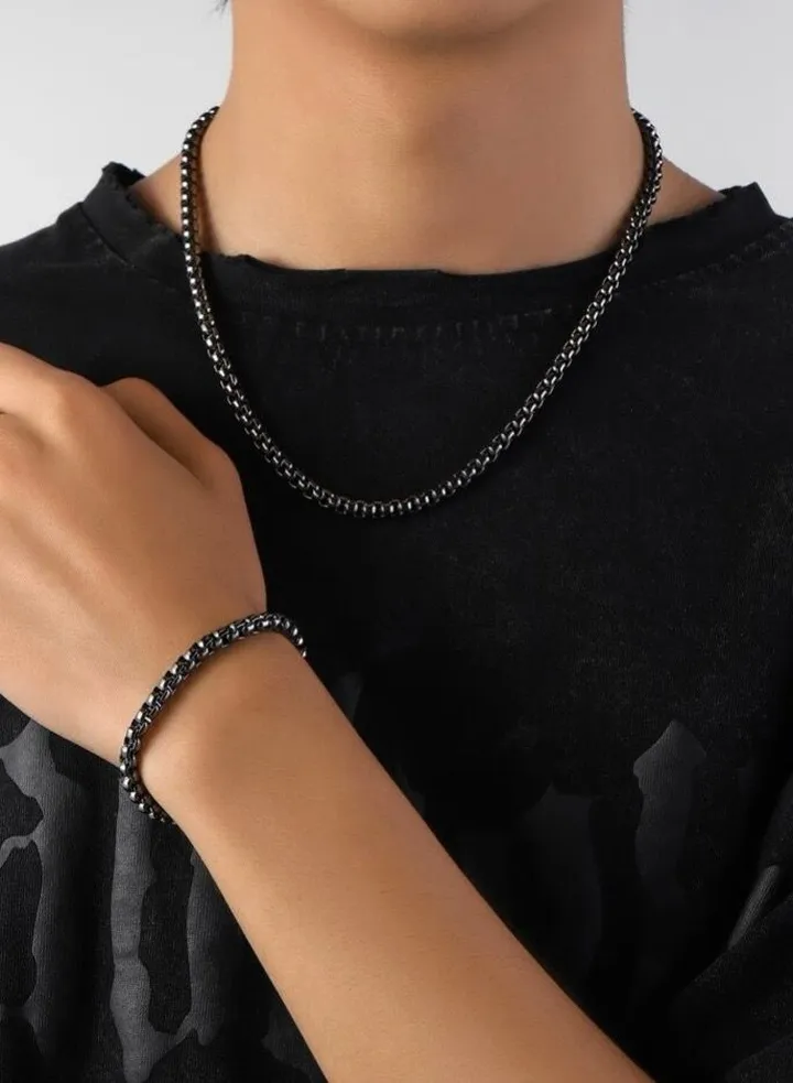 Elegant Necklace And Bracelet For Men