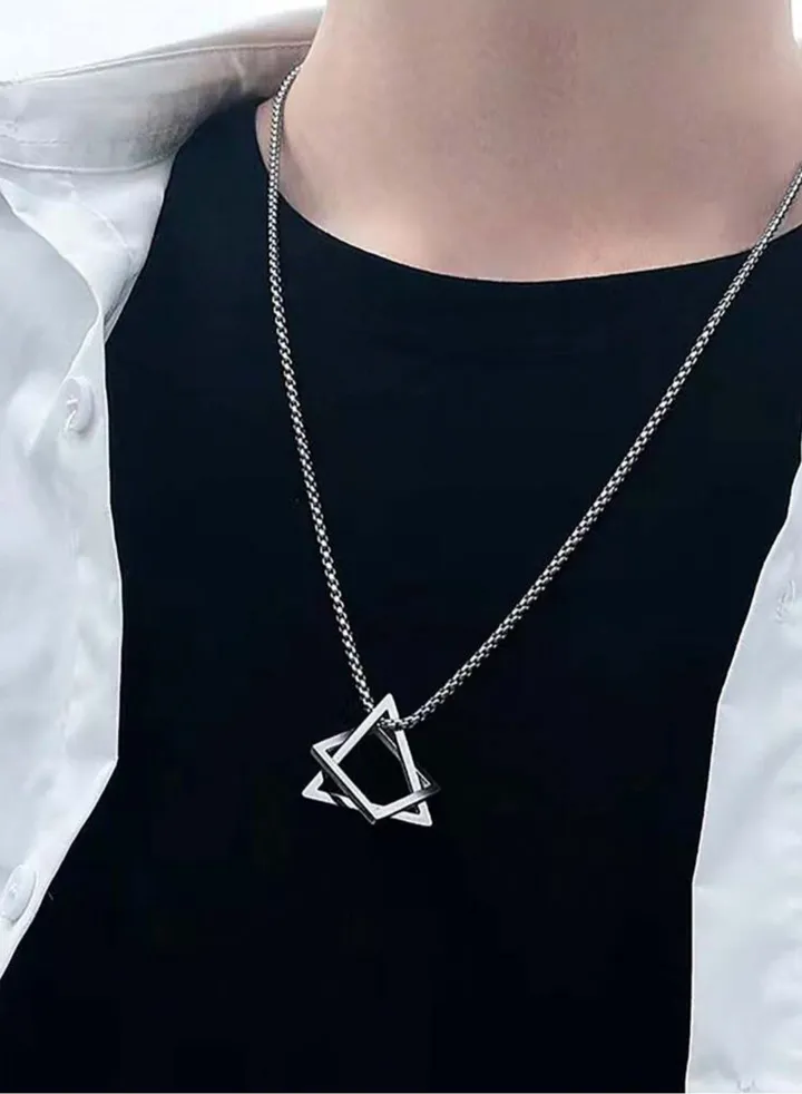 Men’s Elegant Silver Plated Stainless Steel Necklace