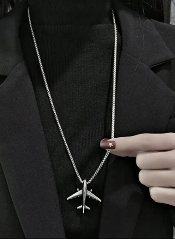Silver Plated Stainless Steel Necklace For Men