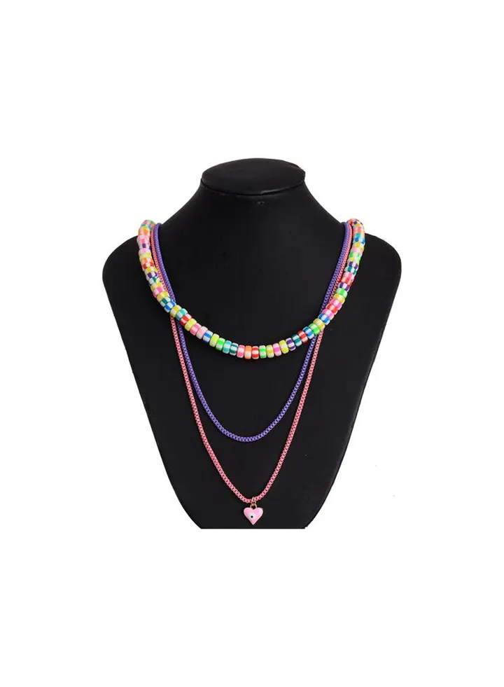 Stainless Steel & Rubber Necklace