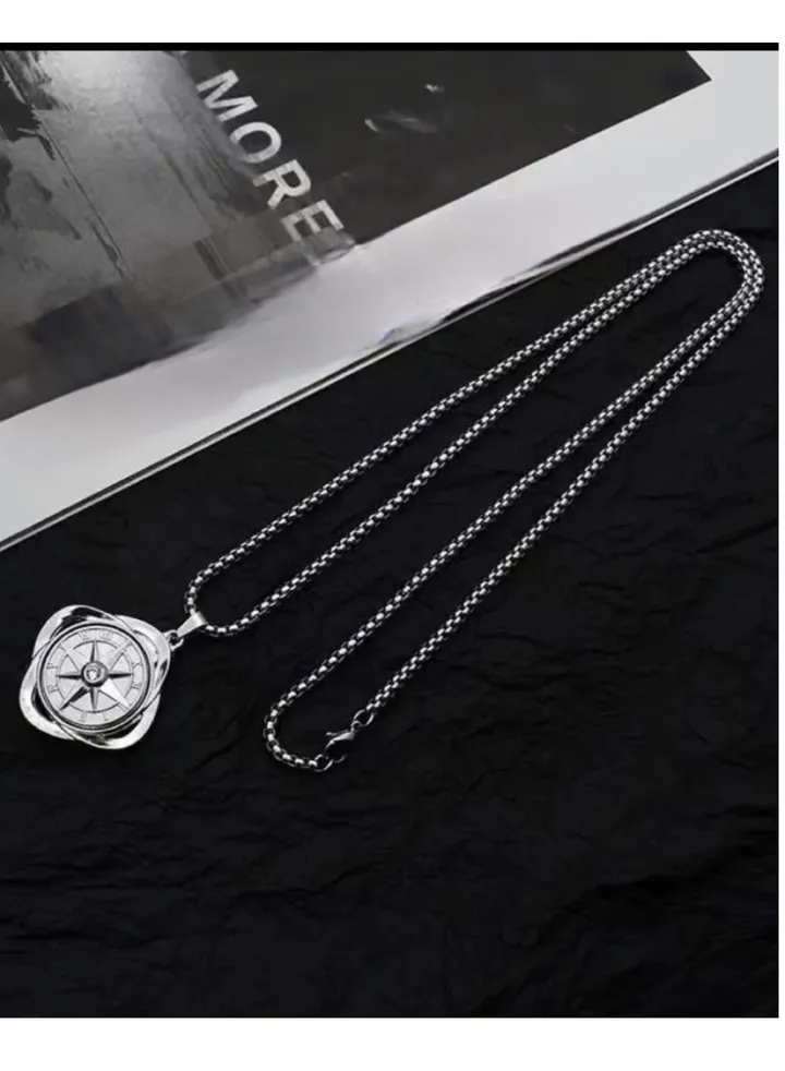 High Quality Silver Stainless Steel Necklace For Men Size 70 cm