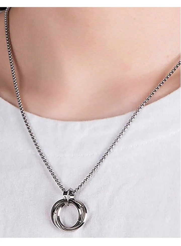 High Quality Silver Stainless Steel Necklace For Men Size 60 cm