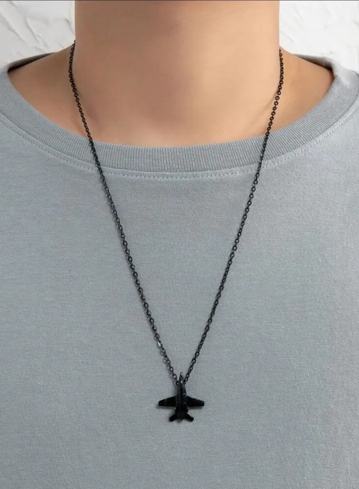 Elegant Black Necklace For Men Size 23.6 Inch